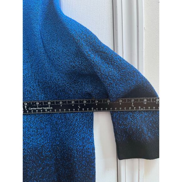 Alfred Dunner Blue Ombré Shimmer 2 For 1 Top Sweater Plus Size 2X Evening - Picture 7 of 12
